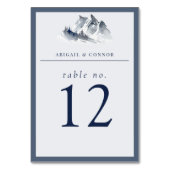 Misty Mountain Blue Grey White Elegant Kaart (Voorkant)