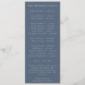 Misty Mountain Blue Grey White Elegant Programmakaart (Achterkant)