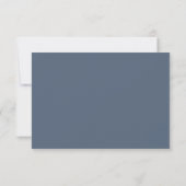 Misty Mountain Blue Grey White Elegant RSVP Kaartje (Achterkant)