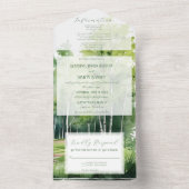 Misty Mountain bruiloft All In One Uitnodiging (Binnen)