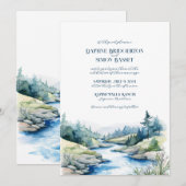 Misty Mountain bruiloft Kaart (Voorkant / Achterkant)