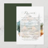 Misty Mountain bruiloft Menu (Voorkant / Achterkant)