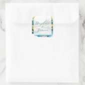 Misty Mountain bruiloft Vierkante Sticker (Tas)