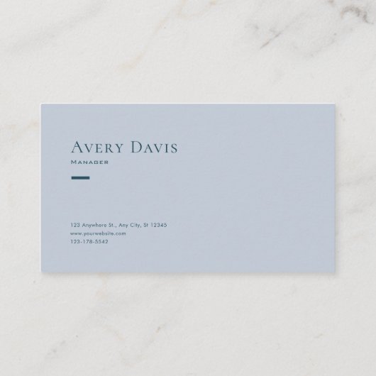 Misty Mountain Fern Gold Frame Serene Visitekaartje (Achterkant)