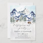 Misty Mountain Forest Adventure Engagement Party Kaart (Voorkant)