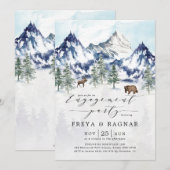 Misty Mountain Forest Adventure Engagement Party Kaart (Voorkant / Achterkant)