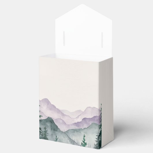 Misty Mountain Forest bruiloft Bedankdoosjes (Geopend)