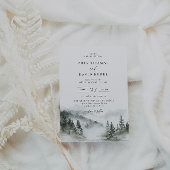 Misty Mountain Forest bruiloft Kaart