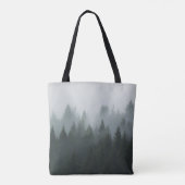 Misty Mountain Forest herfstmist Tote Bag (Achterkant)
