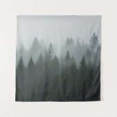 Misty Mountain Forest herfstmist Wandkleed (Voorkant)