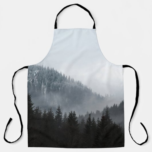 Misty Mountain Forest: Schilderachtig landschap Ui Schort (Voorkant)