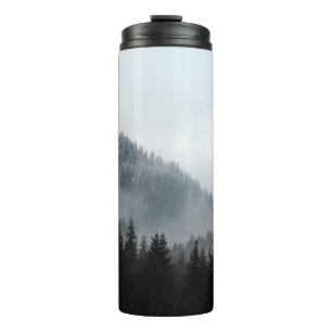 Misty Mountain Forest: Schilderachtig landschap Ui Thermosbeker