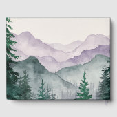 Misty Mountain Forest Waterverf bruiloft Gastenboek (Achterkant)