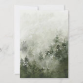 Misty Mountain Forest Wedding Invitation Kaart (Achterkant)