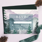 Misty Mountain Forest Wedding RSVP Kaart