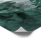 Misty Mountain Forest Wedding Seating Chart Poster (Hoek)