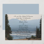 Misty Mountain Lake bruiloft uitnodiging (Voorkant / Achterkant)