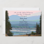 Misty Mountain Lake Dream Wedding Invitation Kaart (Voorkant)