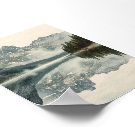 Misty Mountain Lake Poster (Hoek)