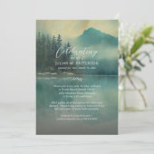 Misty Mountain Lake Viering van het leven Foto Kaart (Staand voorkant)