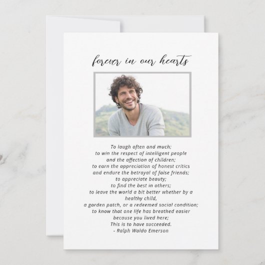 Misty Mountain Lake Viering van het leven Foto Kaart (Achterkant)