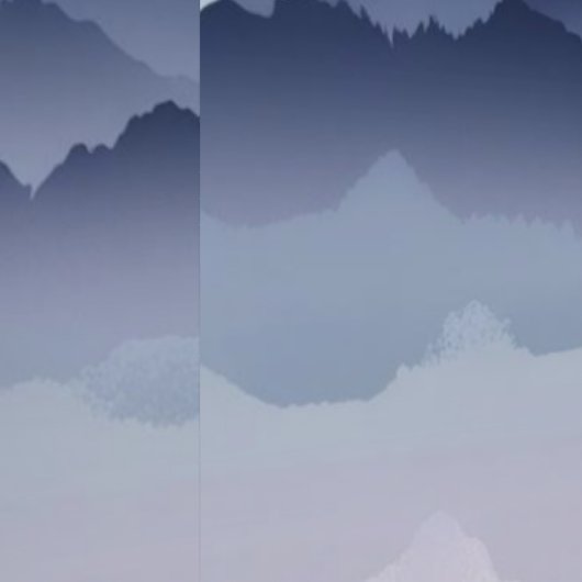 Misty Mountain Landschap Peel en Stick Behang (Zoom)