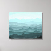 Misty Mountain Layers Canvas Afdruk (Voorkant)