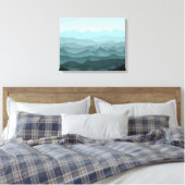 Misty Mountain Layers Canvas Afdruk (Insitu (Slaapkamer))
