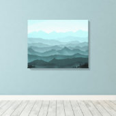 Misty Mountain Layers Canvas Afdruk (Insitu (Houten vloer))