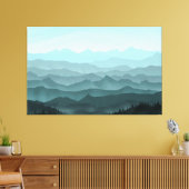 Misty Mountain Layers Canvas Afdruk (Insitu (Woonkamer))