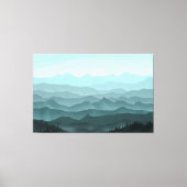 Misty Mountain Layers Canvas Afdruk (Voorkant)