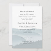 Misty Mountain Ouders Uitnodiging Trouw Uitnodigin (Voorkant)