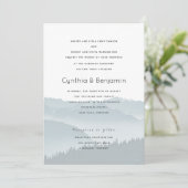 Misty Mountain Ouders Uitnodiging Trouw Uitnodigin (Staand voorkant)