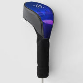 Misty Mountain Paarse monogram Golfheadcover (Schuin)