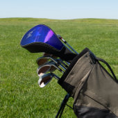 Misty Mountain Paarse monogram Golfheadcover (Insitu)