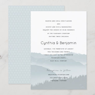 Misty Mountain Parents Invitation Wedding Kaart