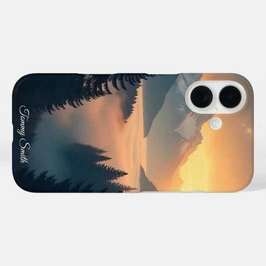 Misty Mountain Peak Case-Mate iPhone Case (Achterkant (horizontaal))