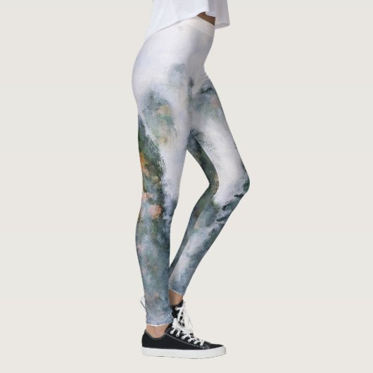 Misty Mountain Peaks Rocks Tranquility Serenity Ge Leggings (Rechts)