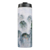 Misty Mountain Peaks Rocks Tranquility Serenity Ge Thermosbeker (Voorkant)