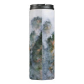 Misty Mountain Peaks Rocks Tranquility Serenity Ge Thermosbeker (Achterkant)