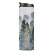 Misty Mountain Peaks Rocks Tranquility Serenity Ge Thermosbeker (Geroteerd rechts)