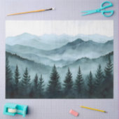 Misty Mountain Range Waterverf Decoupage Tissuepapier (Craft)