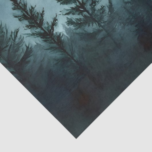 Misty Mountain Range Waterverf Decoupage Tissuepapier (Detail)