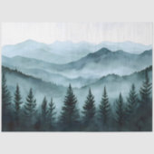 Misty Mountain Range Waterverf Decoupage Tissuepapier (Voorkant)