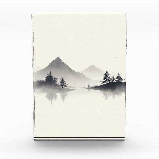 "Misty Mountain Reflections" Fotoblokken (Voorkant)