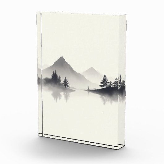 "Misty Mountain Reflections" Fotoblokken (Rechts)