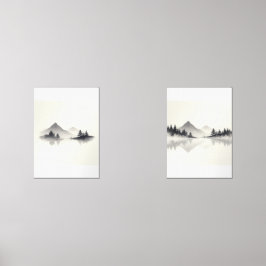 "Misty Mountain Reflections" Muurkunst Sets