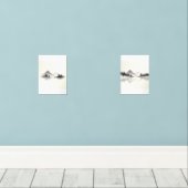"Misty Mountain Reflections" Muurkunst Sets (Houten vloer)