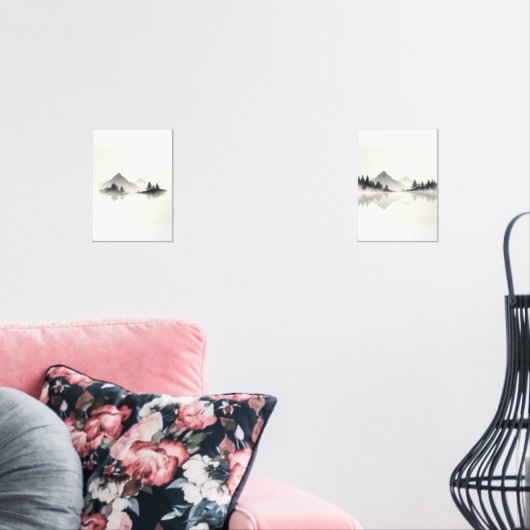 "Misty Mountain Reflections" Muurkunst Sets (Woonkamer)