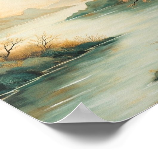 Misty Mountain River Poster (Hoek)